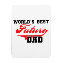 Les meilleurs futurs cadeaux du papa du monde magnets en rectangle
