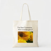 Les meilleurs tournesols de maman et de fille d'am sac en toile
