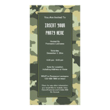 Les militaires camouflent l'invitation de partie cartes de vœux avec photo