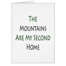 Les montagnes sont ma résidence secondaire carte de vœux