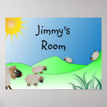 Les moutons drôles ont personnalisé la copie nommé poster