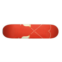 Les oiseaux font le coeur skateboard customisable