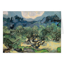 les oliviers, 1889, Vincent van Gogh Carte De Vœux
