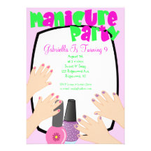 Les ongles, ongles, cloue la fête d'anniversaire d faire-parts