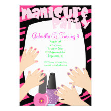 Les ongles, ongles, cloue la fête d'anniversaire d cartons d'invitation personnalisés
