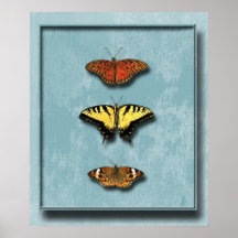 Les papillons Shadowbox la copie d'affiche