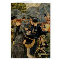 Les parapluies de Pierre-Auguste Renoir (1883) Carte De Vœux