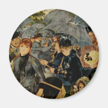 Les parapluies de Pierre-Auguste Renoir (1883) Magnets Pour Réfrigérateur
