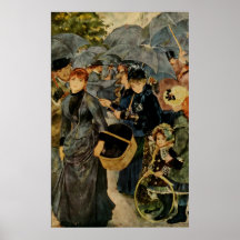 Les parapluies de Pierre-Auguste Renoir (1883) Posters