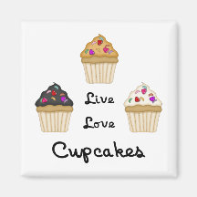 Les petits gâteaux vivent amour magnets pour réfrigérateur