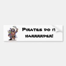 Les pirates le font Harrrrder ! Autocollants Pour Voiture