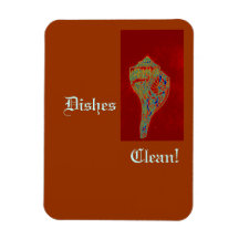 Les plats de Zentangle Shell nettoient Magnets Rectangulaires