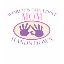 Les plus grandes mains de la maman du monde vers l t-shirts