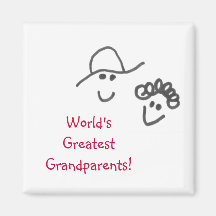 Les plus grands grands-parents du monde magnets pour réfrigérateur