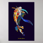 Les poissons de Koi dans l'espace murent l'image a Posters