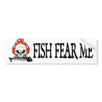 Les poissons me craignent autocollants pour voiture