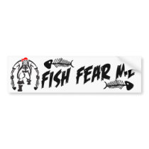 Les poissons me craignent pirate autocollants pour voiture