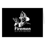 les pompiers le font avec un grand tuyau carte de vœux