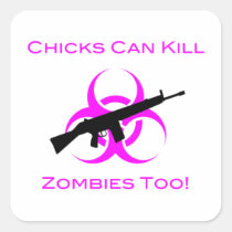 Les poussins peuvent tuer des zombis aussi autocollants
