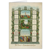 Les prières et les commandements de notre seigneur carte de vœux