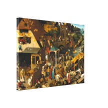 Les proverbes néerlandais - Pieter Bruegel Toiles Tendues Sur Châssis