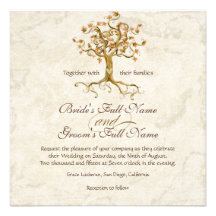 Les racines d'arbre de remous Antiqued le mariage  Invitation