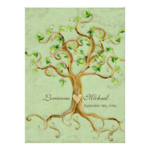 Les racines d'arbre de remous Antiqued le mariage  Cartons D'invitation