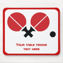 Les raquettes et la boule de ping-pong de ping-pon tapis de souris