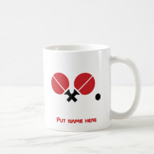 Les raquettes et la boule de ping-pong de ping-pon mug à café