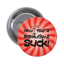 Les résolutions de nouvelle année sucent le bouton badge avec épingle