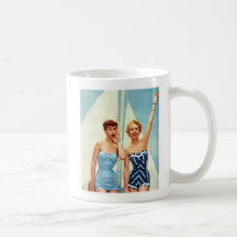 Les rétros vêtements de bain vintages des femmes 6 mugs à café