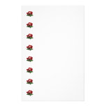Les roses rouges et un rose se sont levés papier à lettre personnalisable
