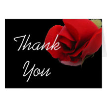 Les roses rouges floraux vous remercient cartes
