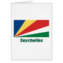 Les Seychelles diminuent avec le nom Carte De Vœux