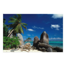 Les Seychelles, île de Mahe, plage d'Anse Royale Art Photographique