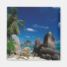 Les Seychelles, île de Mahe, plage d'Anse Royale Magnets Pour Réfrigérateur
