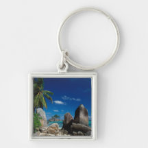 Les Seychelles, île de Mahe, plage d'Anse Royale Porte-clés