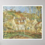 Les toits rouges, coin d'un village, hiver 1887 posters
