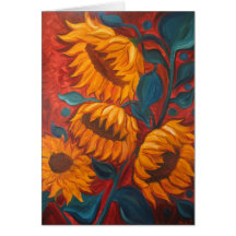 Les tournesols de la maman cartes
