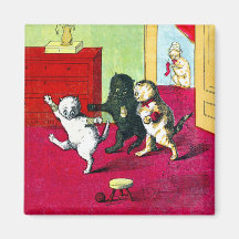 Les trois petits chatons magnets pour réfrigérateur