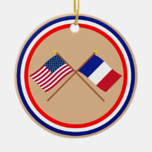 Les USA et drapeaux croisés par France Ornement