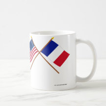 Les USA et drapeaux croisés par France Tasse