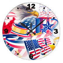 Les USA Flag Horloges