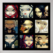 Les visages de l'ART des vampires #1 de Faery IMPR Posters