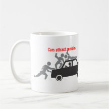 Les voitures attirent des zombis tasses à café