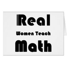 Les vraies femmes enseignent des maths carte de vœux