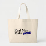 Les vrais hommes font des jumeaux (b) sacs en toile