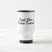 Les vrais hommes font des jumeaux (le noir) tasse