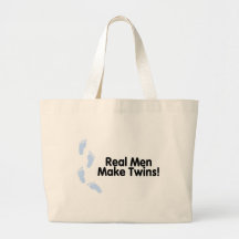 Les vrais hommes font des jumeaux (les garçons) sac fourre-tout