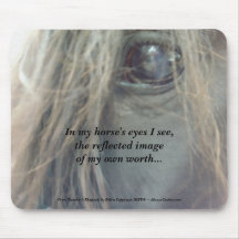 Les yeux de mon cheval - mousepad tapis de souris